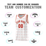Custom White Red Trailblazer Dot Pattern Sports Uniform Basketball Jersey