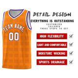 Custom Orange Purple Trailblazer Dot Pattern Sports Uniform Basketball Jersey