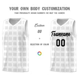 Custom White Gray Trailblazer Dot Pattern Sports Uniform Basketball Jersey