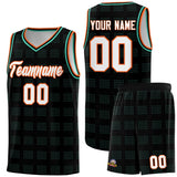 Custom Black Bright Green Trailblazer Dot Pattern Sports Uniform Basketball Jersey
