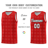Custom Red White Trailblazer Dot Pattern Sports Uniform Basketball Jersey