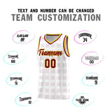 Custom White Crimson Trailblazer Dot Pattern Sports Uniform Basketball Jersey