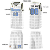 Custom White Black Trailblazer Dot Pattern Sports Uniform Basketball Jersey