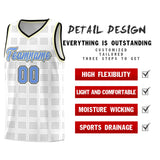 Custom White Black Trailblazer Dot Pattern Sports Uniform Basketball Jersey