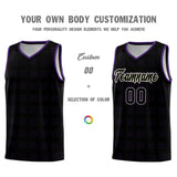 Custom Black Purple Trailblazer Dot Pattern Sports Uniform Basketball Jersey