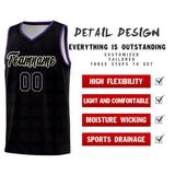 Custom Black Purple Trailblazer Dot Pattern Sports Uniform Basketball Jersey