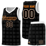 Custom Black White Trailblazer Dot Pattern Sports Uniform Basketball Jersey