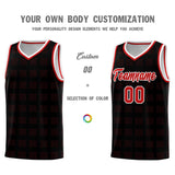 Custom Black Red Trailblazer Dot Pattern Sports Uniform Basketball Jersey