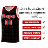 Custom Black Red Trailblazer Dot Pattern Sports Uniform Basketball Jersey