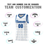 Custom White Royal Trailblazer Dot Pattern Sports Uniform Basketball Jersey