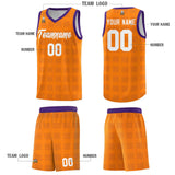 Custom Orange Purple Trailblazer Dot Pattern Sports Uniform Basketball Jersey