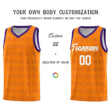Custom Orange Purple Trailblazer Dot Pattern Sports Uniform Basketball Jersey