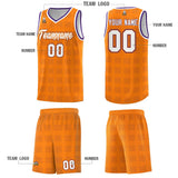 Custom Orange Purple Trailblazer Dot Pattern Sports Uniform Basketball Jersey