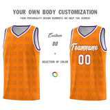 Custom Orange Purple Trailblazer Dot Pattern Sports Uniform Basketball Jersey