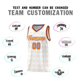 Custom White Orange Trailblazer Dot Pattern Sports Uniform Basketball Jersey