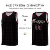 Custom Black Crimson Trailblazer Dot Pattern Sports Uniform Basketball Jersey
