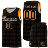 Custom Black Orange Trailblazer Dot Pattern Sports Uniform Basketball Jersey