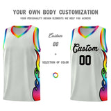 Custom Gray Side Flame Pattern Fashion Sports Uniform Basketball Jersey
