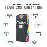 Custom Dark Gray Side Flame Pattern Fashion Sports Uniform Basketball Jersey