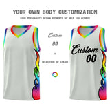 Custom Gray Side Flame Pattern Fashion Sports Uniform Basketball Jersey