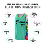 Custom Bright Green Side Flame Pattern Fashion Sports Uniform Basketball Jersey