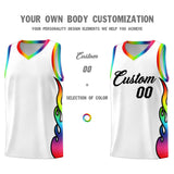 Custom White Side Flame Pattern Fashion Sports Uniform Basketball Jersey