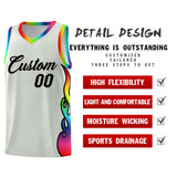 Custom Gray Side Flame Pattern Fashion Sports Uniform Basketball Jersey