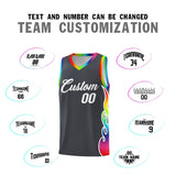 Custom Dark Gray Side Flame Pattern Fashion Sports Uniform Basketball Jersey