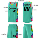 Custom Bright Green Side Flame Pattern Fashion Sports Uniform Basketball Jersey