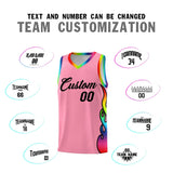 Custom Light Pink Side Flame Pattern Fashion Sports Uniform Basketball Jersey