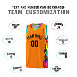 Custom Orange Side Flame Pattern Fashion Sports Uniform Basketball Jersey
