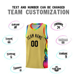 Custom Old Gold Side Flame Pattern Fashion Sports Uniform Basketball Jersey