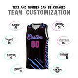 Custom Black Personalized Tiger Claw Pattern Sports Uniform Basketball Jersey