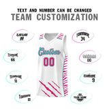 Custom White Personalized Tiger Claw Pattern Sports Uniform Basketball Jersey