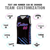 Custom Black Personalized Tiger Claw Pattern Sports Uniform Basketball Jersey