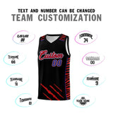 Custom Black Personalized Tiger Claw Pattern Sports Uniform Basketball Jersey
