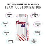 Custom White Personalized Tiger Claw Pattern Sports Uniform Basketball Jersey