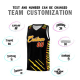 Custom Black Personalized Tiger Claw Pattern Sports Uniform Basketball Jersey