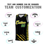 Custom Black Personalized Tiger Claw Pattern Sports Uniform Basketball Jersey