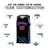 Custom Black Personalized Tiger Claw Pattern Sports Uniform Basketball Jersey