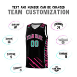 Custom Black Personalized Tiger Claw Pattern Sports Uniform Basketball Jersey