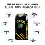 Custom Black Personalized Tiger Claw Pattern Sports Uniform Basketball Jersey