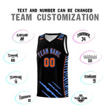 Custom Black Personalized Tiger Claw Pattern Sports Uniform Basketball Jersey