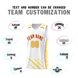 Custom White Personalized Tiger Claw Pattern Sports Uniform Basketball Jersey