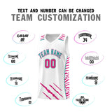Custom White Personalized Tiger Claw Pattern Sports Uniform Basketball Jersey