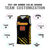 Custom Black Personalized Tiger Claw Pattern Sports Uniform Basketball Jersey
