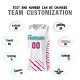 Custom White Personalized Tiger Claw Pattern Sports Uniform Basketball Jersey