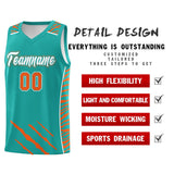 Custom Aqua Personalized Tiger Claw Pattern Sports Uniform Basketball Jersey