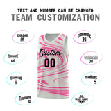 Custom Gray Pink Graffiti Pattern Fluids Style Sports Uniform Basketball Jersey Sets