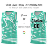 Custom Bright Green White Graffiti Pattern Fluids Style Sports Uniform Basketball Jersey Sets